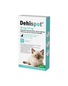 Dehispot 30 mg/7,5 mg para Gatos Pequenos (1 Pipeta) – Desparasitação