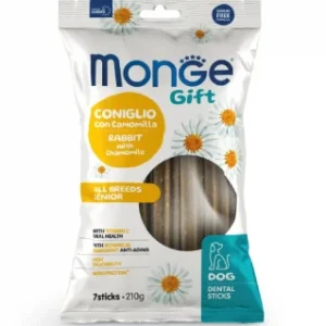 Dental Snack All Breeds Senior Coelho e Camomila 210Gr – Monge