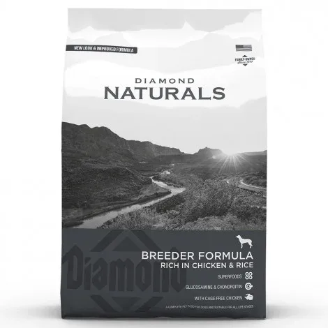 Diamond Naturals Breeder – Ração seca para cão de todas as idades – Frango e arroz – Quantidade: 20 kg