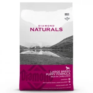 Diamond Naturals Large Puppy – Ração seca para cachorro de porte grande – Borrego e arroz – Quantidade: 15 kg