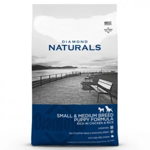 Diamond Naturals Small & Medium Puppy – Ração seca para cachorro de porte pequeno e médio – Frango e arroz – Quantidade: 15 kg
