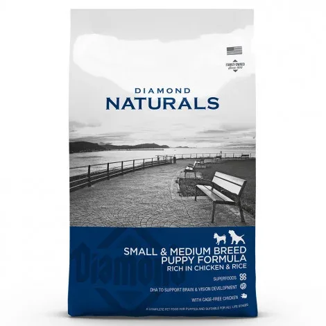 Diamond Naturals Small & Medium Puppy – Ração seca para cachorro de porte pequeno e médio – Frango e arroz – Quantidade: 2 kg