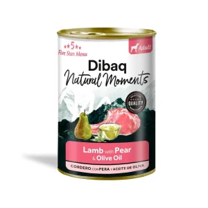 Dibaq Natural Moments Adult Borrego com Pera – Alimento húmido para cães adultos