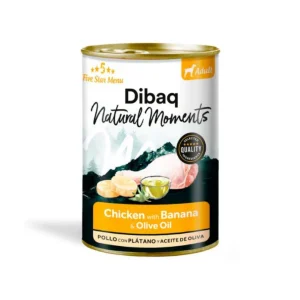 Dibaq Natural Moments Adult Frango com Banana – Alimento húmido para cães adultos