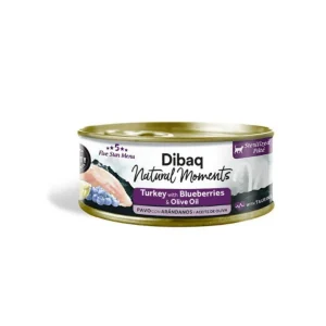 Dibaq Natural Moments Cat Sterilized Peru com Mirtilos – Alimento húmido para gatos esterilizados