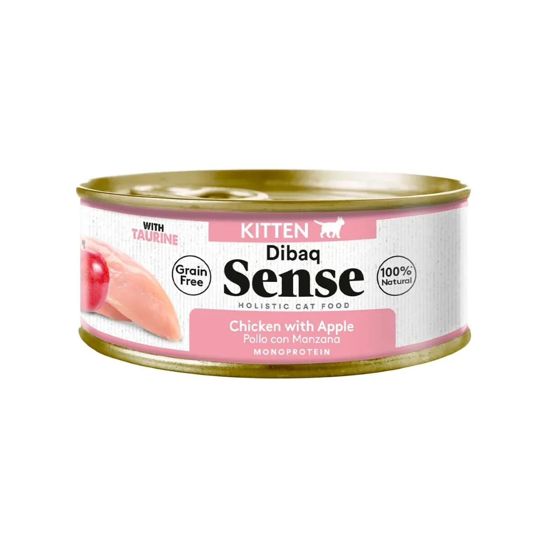 Dibaq Sense Grain Free Kitten Frango com Maçã – Comida húmida para gatinhos