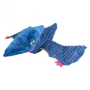 Dinossauro Pteranodon azul de peluche para cães – Duvo Plus