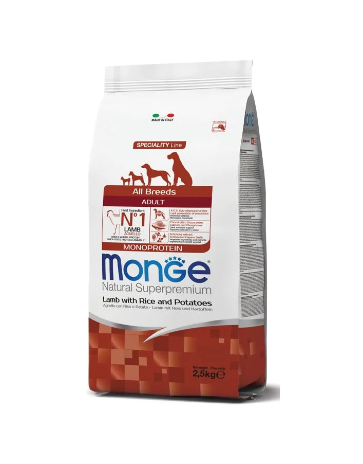 Dog Adulto All Breeds Borrego, Arroz e Batatas – Monge