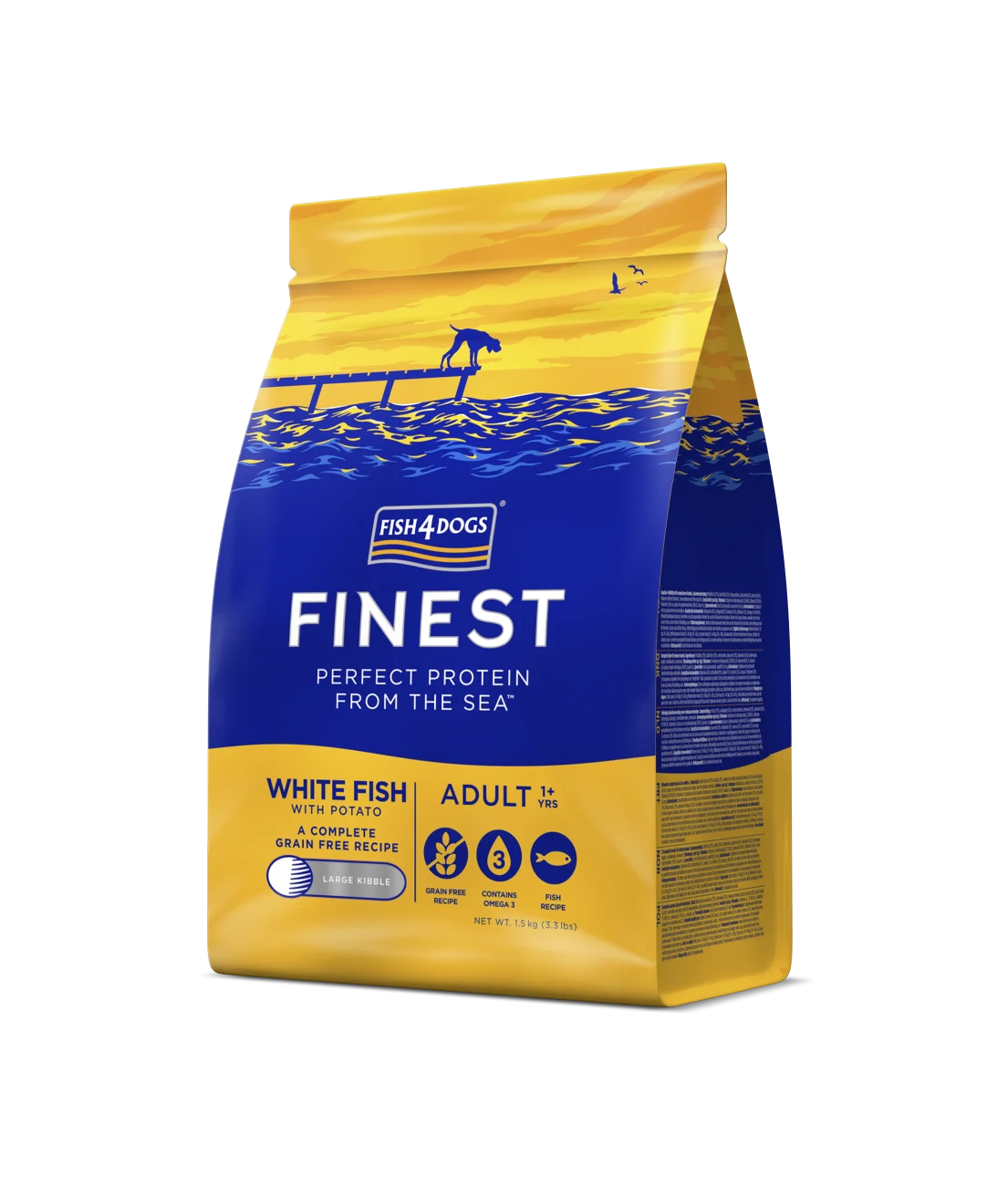 Dog Adulto Large Peixe Branco C/Batata – Fish4Dogs