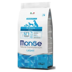Dog Adulto Light All Breeds Salmão e Arroz – Monge