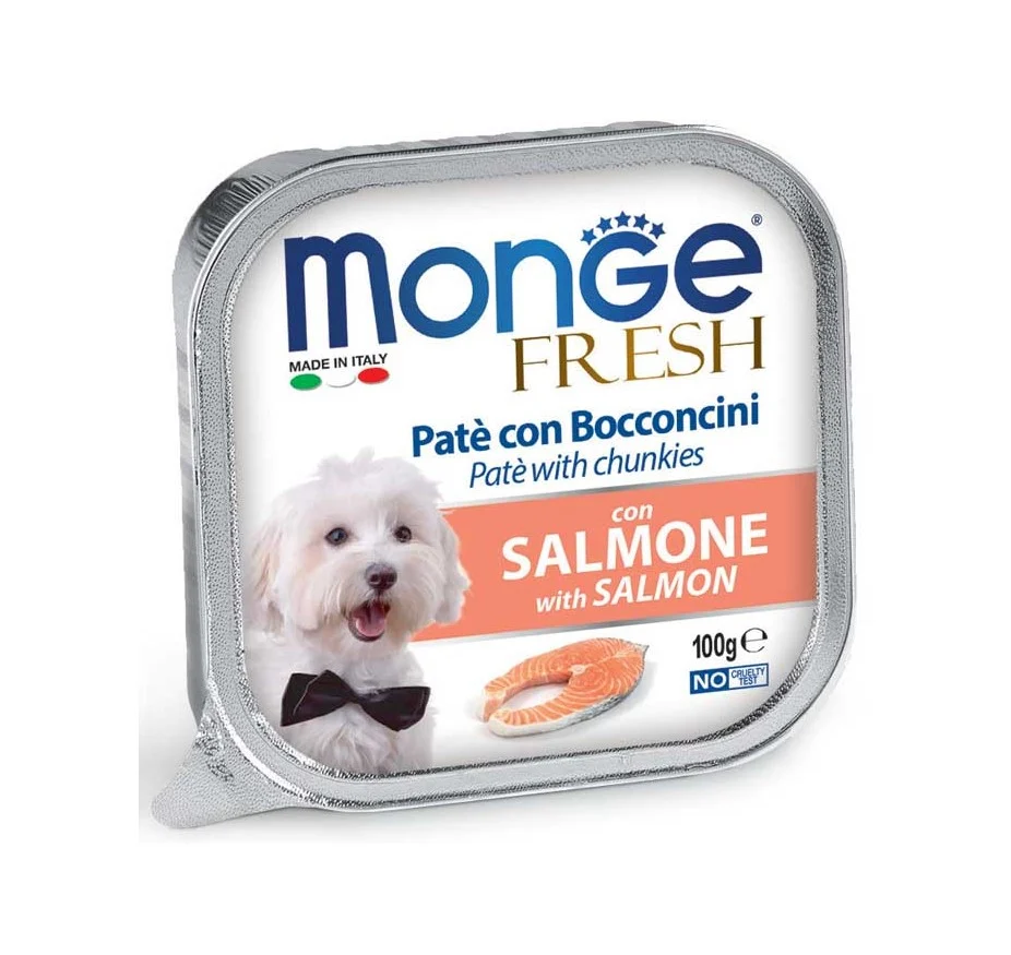 Dog Adulto Wet Fresh Patê C/Salmão 100Gr – Monge