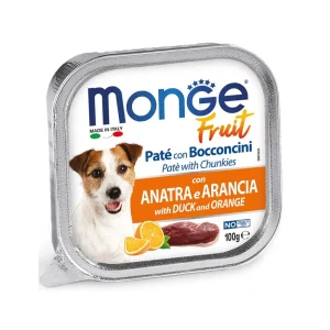 Dog Adulto Wet Fruit Patê C/Pato e Laranja 100Gr – Monge