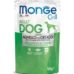Dog Adulto Wet Grill C/Borrego e Vegetais 100Gr – Monge
