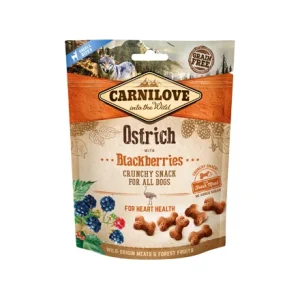 Dog Crunchy Snack Avestruz e Amoras 200Gr – Carnilove