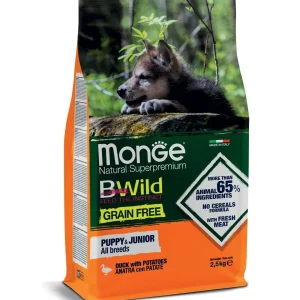 Dog Grain Free All Breeds Puppy/Junior Pato e Batatas 2,5Kg – BWild