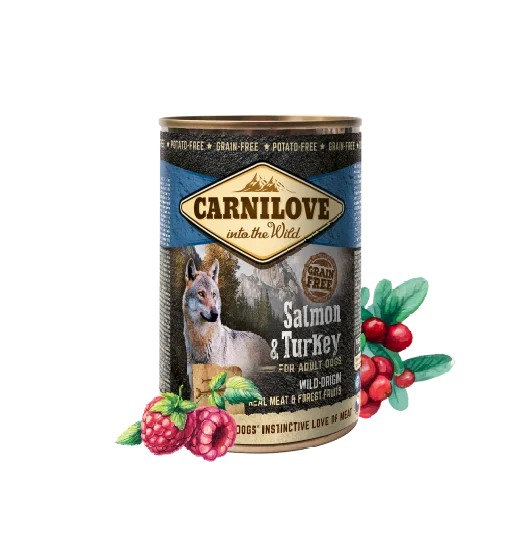 Dog Grain-Free Wet Salmão e Peru 400Gr – Carnilove