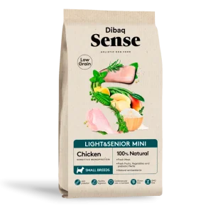 Dog Light & Senior Mini Low Grain Frango 2Kg – Dibaq Sense