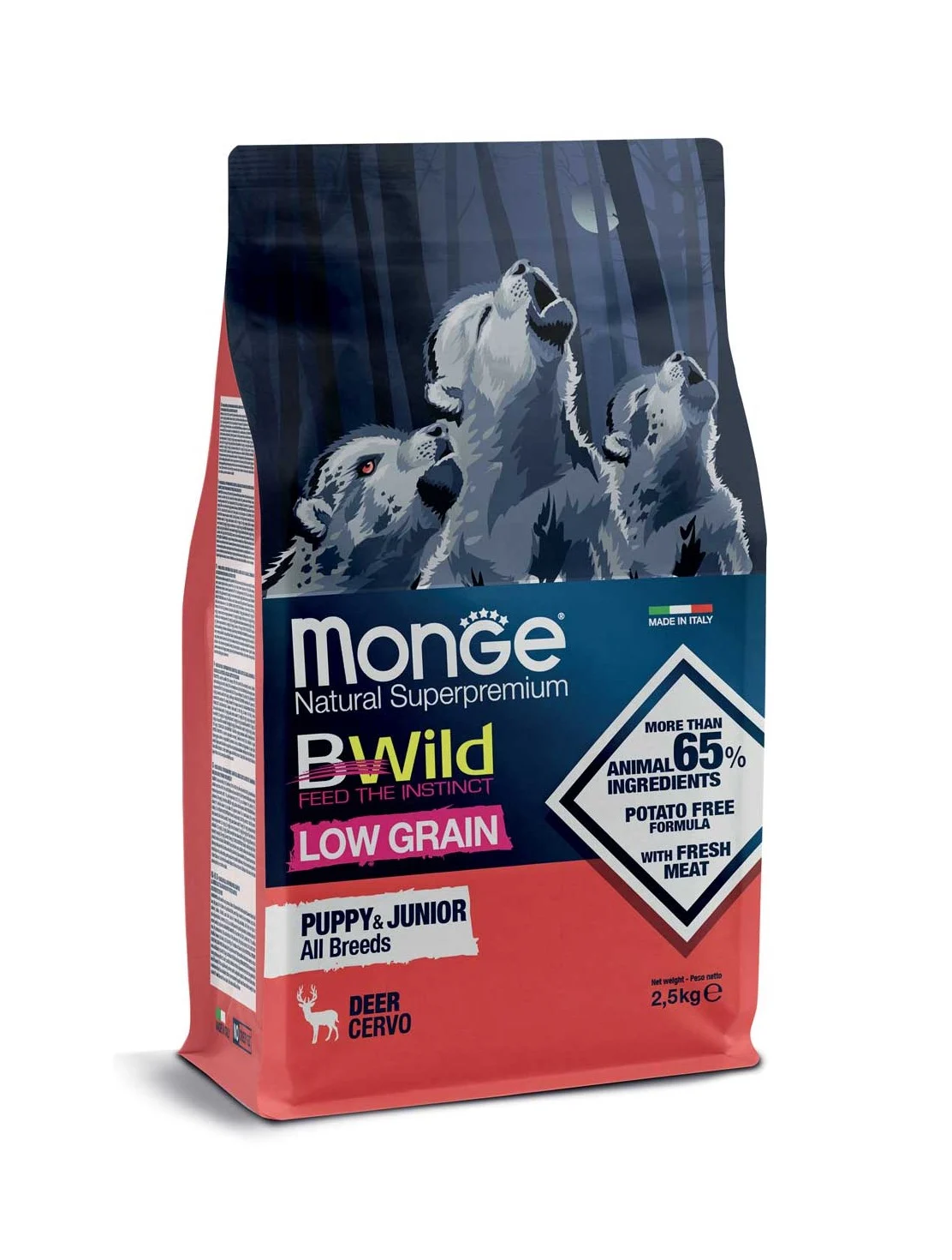 Dog Low Grain All Breeds Puppy/Junior Veado 2,5Kg – BWild - Image 2