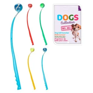 Dogs Collection Lançador de Bolas Manual para Cães com Bola de Ténis