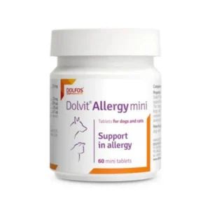 Dolfos Dolvit Allergy Mini – Suplemento de apoio nas alergias para cães e gatos, 60 comprimidos