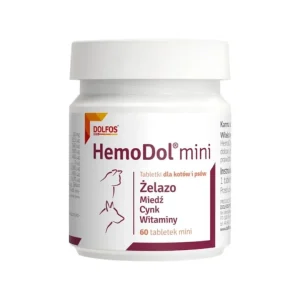 Dolfos HemoDol Mini – Suplemento de ferro e vitaminas para cães pequenos, 60 comprimidos