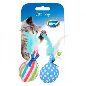 Duvo Plus Bolas com pluma para gato – Medidas: 14 x 8 x 4 cm