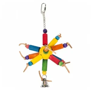 Duvo Plus Brinquedo de blocos de madeira para aves
