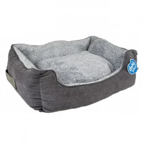 Duvo Plus Cama em veludo retangular para cães – Medidas: 80 x 60 x 24 cm