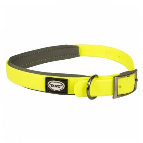 Duvo Plus Coleira em PVC para cão EXPLOR SOUTH – Cor do Produto: Amarelo néon | Medidas: 35-55 cm/20 mm