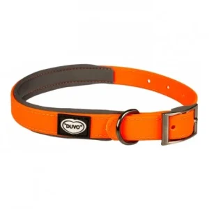 Duvo Plus Coleira em PVC para cão EXPLOR SOUTH – Cor do Produto: Laranja Neon | Medidas: 30-45 cm/15 mm