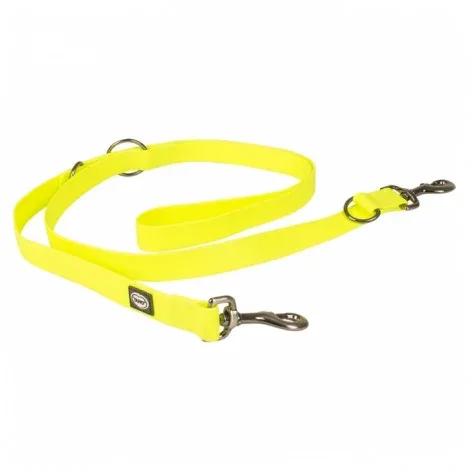 Duvo Plus Trela ajustável Explor South em PVC para cão – Cor do Produto: Amarelo néon | Medidas: 200 cm/25 mm