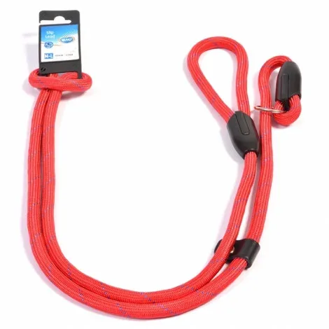 Duvo Plus Trela Estranguladora para Cão – Cor do Produto: Vermelho | Medidas: 183 cm/10 mm