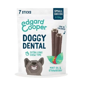 Edgard & Cooper Barras Dentárias de Morango e Hortelã para cães de pequeno porte