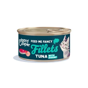 Edgard & Cooper Comida húmida Filetes de Atum e Camarão em Caldo em lata para Gatos