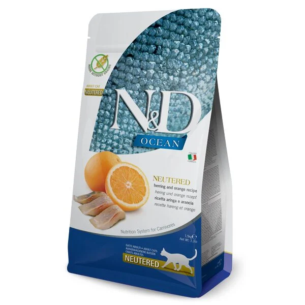 Farmina N&D Ocean Cat Neutered Herring & Orange Adult 5 Kg - Image 2