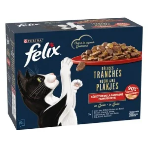 Felix Deliciously Sliced 48 x 80 g - Pack económico