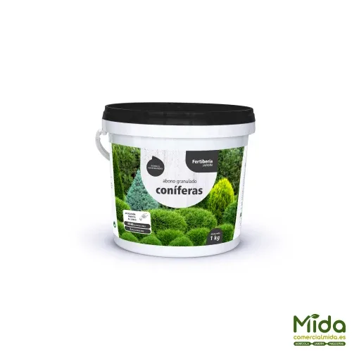 Fertilizante granulado FERTIBERIA 1Kg para coníferas com anti-acastanhamento