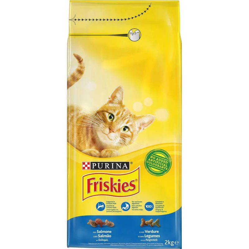 FRISKIES Salmão e Legumes – Ração de Gato Seca
