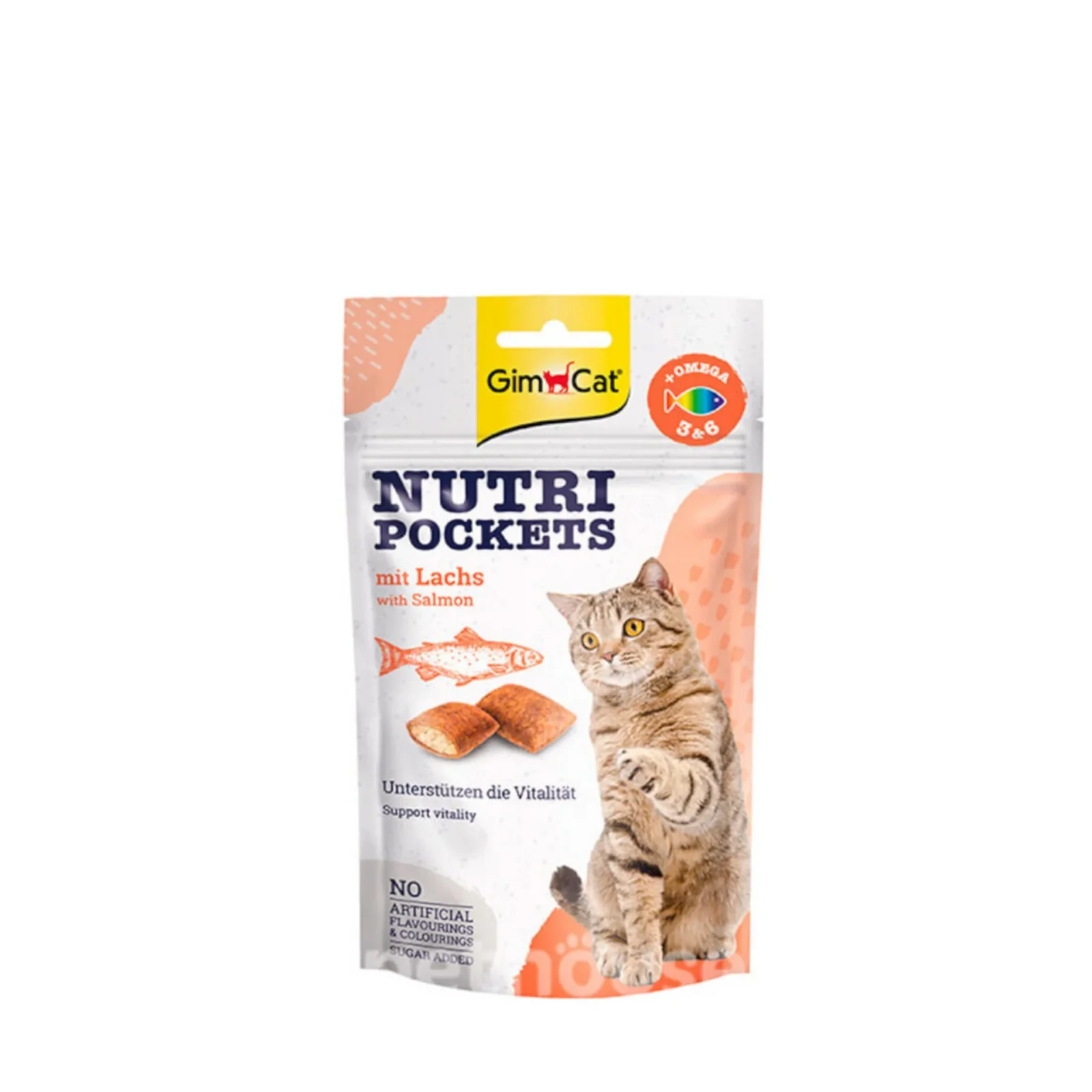GimCat Nutri Pockets Salm茫o