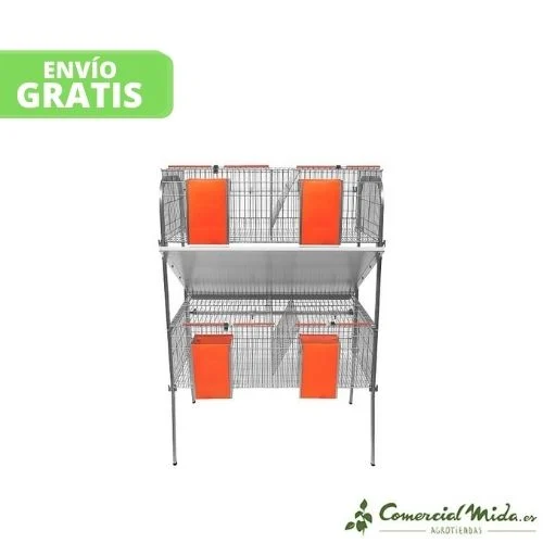 GÓMEZ Y CRESPO Gaiola Econômica-3 com 4 Departamentos para Coelhos