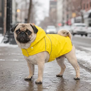 Gotoo Capa de Chuva Refletora Amarela para cães