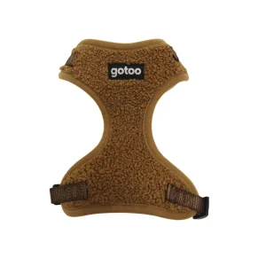 Gotoo Peitoral ajustável teddy castanho para cães