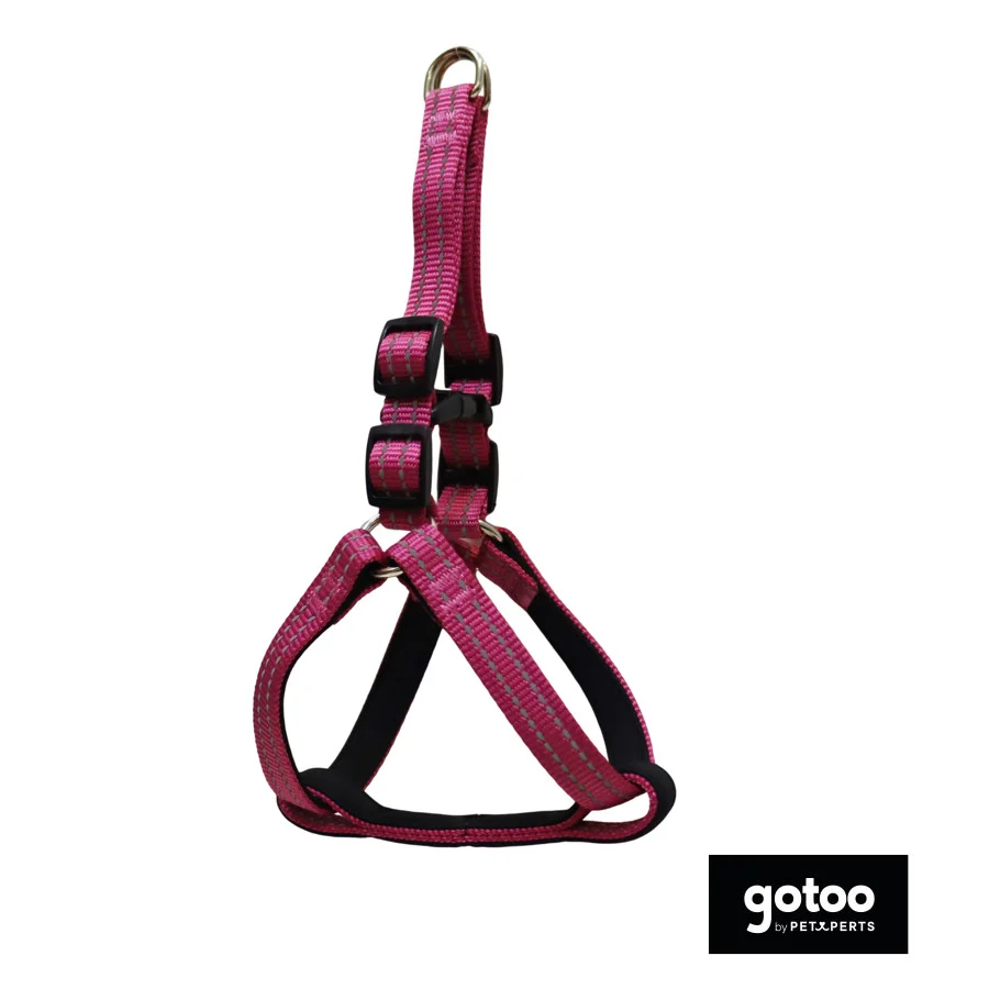 Gotoo Peitoral rosa de nylon reflexivo para cães - Image 2