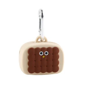 Gotoo Porta-sacos de silicone castanho para cães