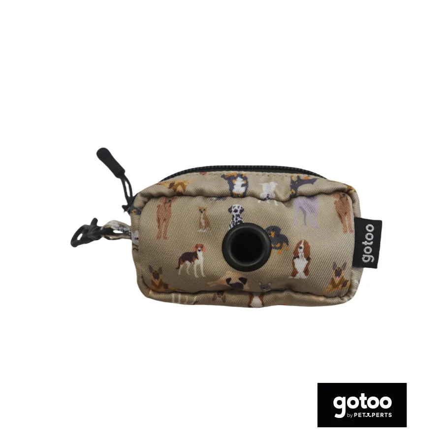Gotoo Porta-sacos estampado castanho para cães - Image 2