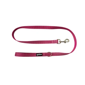 Gotoo Trela de nylon refletiva rosa para cães