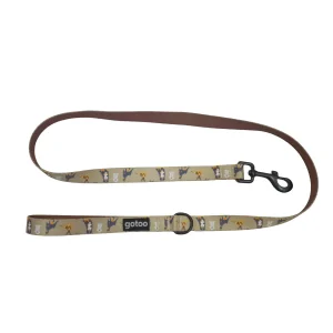 Gotoo Trela estampada castanha para cães