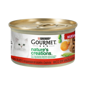 GOURMET Criações da Natureza Vaca, guarnecido com Ervilhas e Cenouras