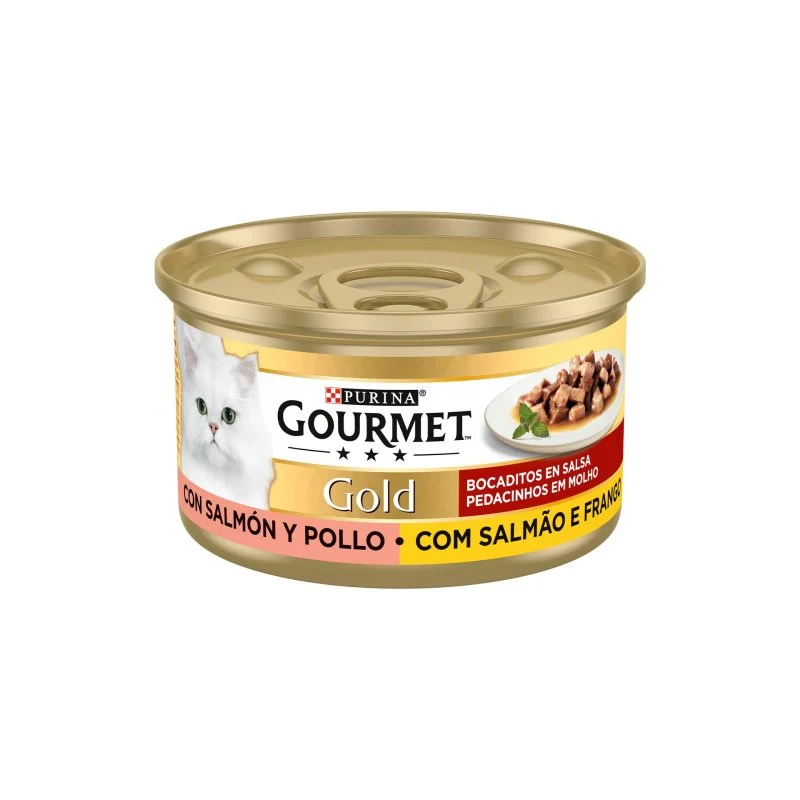 Gourmet Gold – Pedacinhos em Molho com Salmão e frango
