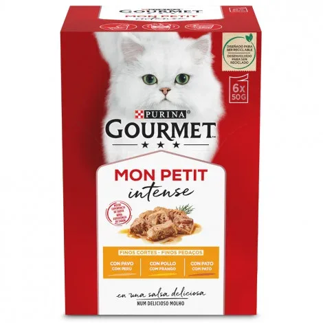 Gourmet Mon Petit Intense – Finos pedaços em molho – Peru, frango e pato